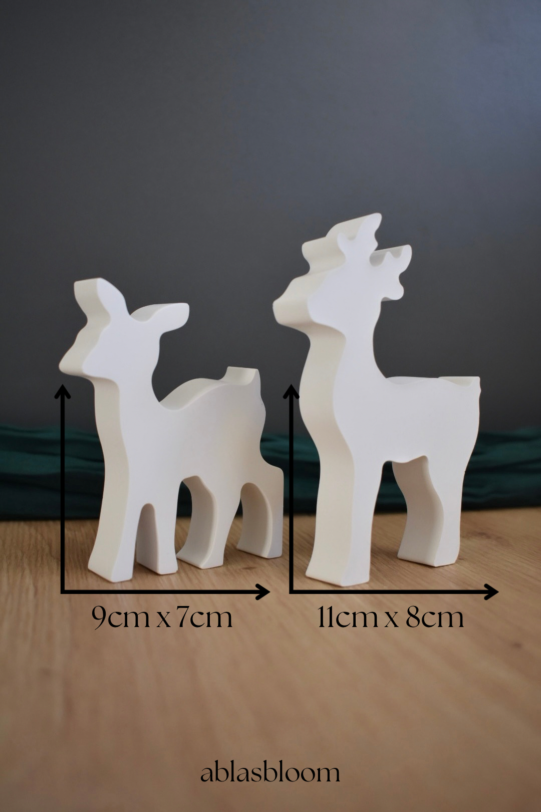 Landhaus Deko - Reh & Hirsch - Schlicht - aus Raysin - Handarbeit